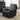 Cayman Black Rocker Recliner from Gen Trade. It features nailhead trim, pillow arms, and comes in black upholstery.